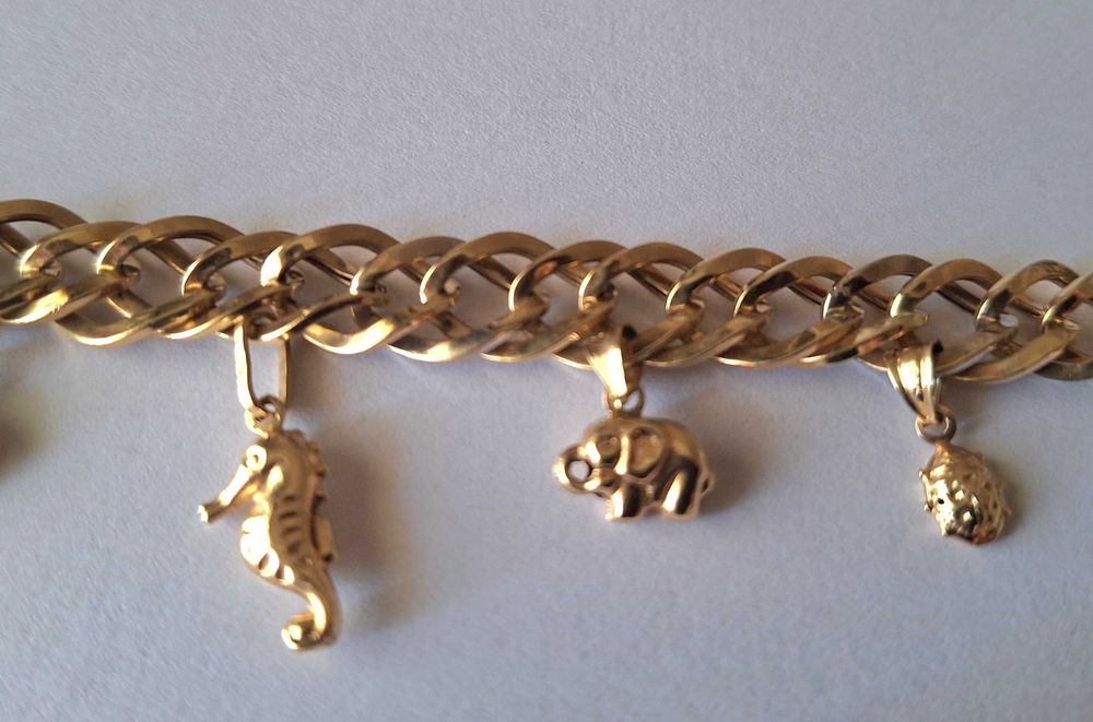 Bratara aur 585 alb si galben 14 k - 10 grame