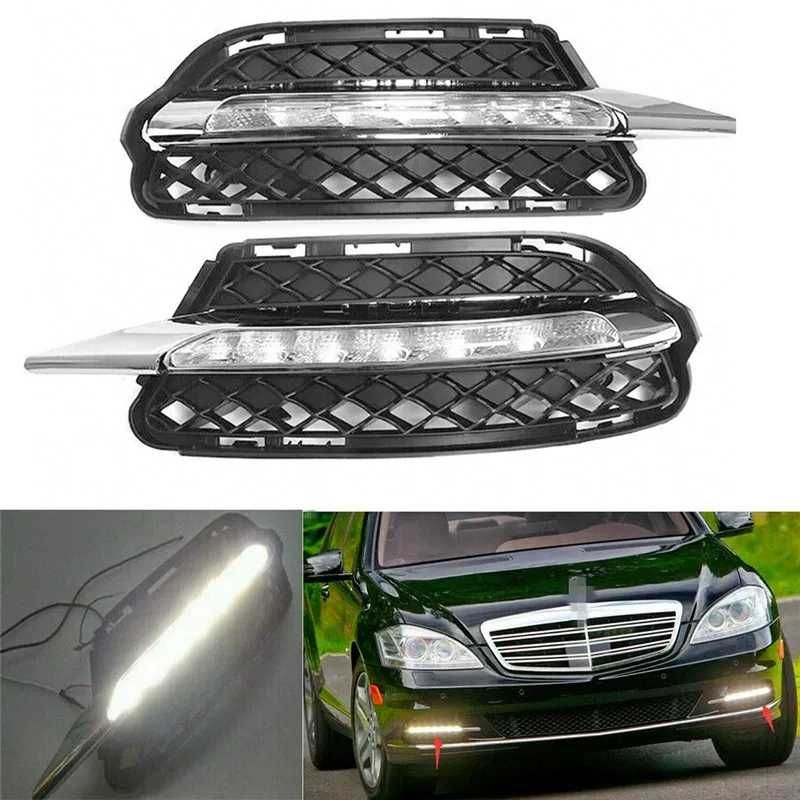 LED дневни светлини за мъгла Mercedes S-Class  Мерцедес w221 facelift