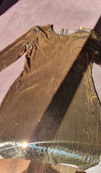 Рокля Michael Kors със златисти пайети