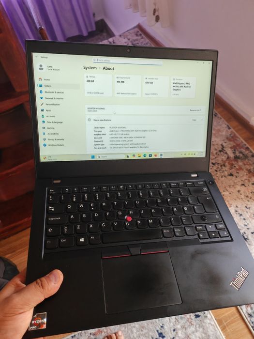 Laptop Thinkpad Lenovo L14 AMD Ryzen 3 4450u