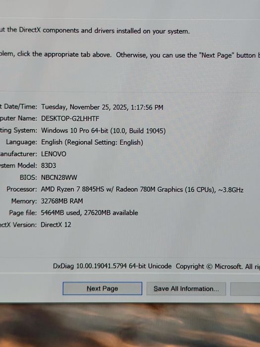Laptop Ideapad 5 pro oled ryzen 7 8845hs 32gb ram