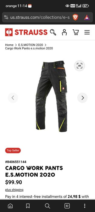 Pantaloni muncă Engelbert Strauss e.s motion 2020