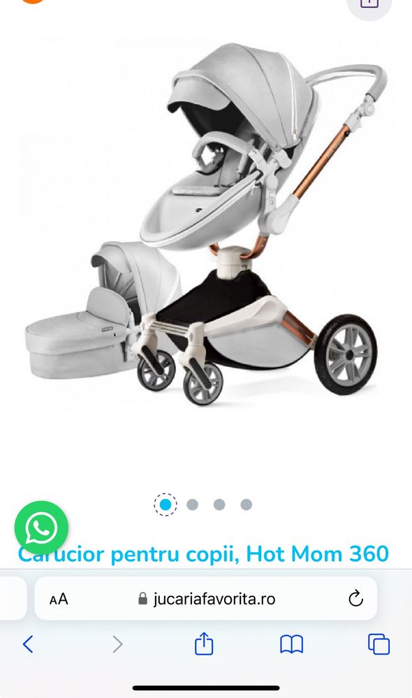 Vand Carut Hot Mom Premium 2 in 1