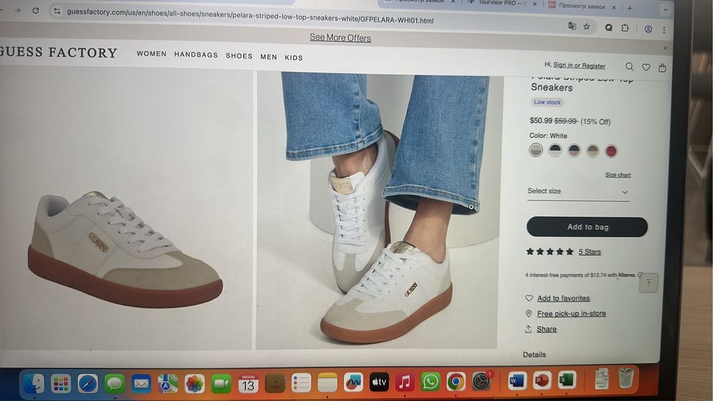 Guess кроссовки  37 размер