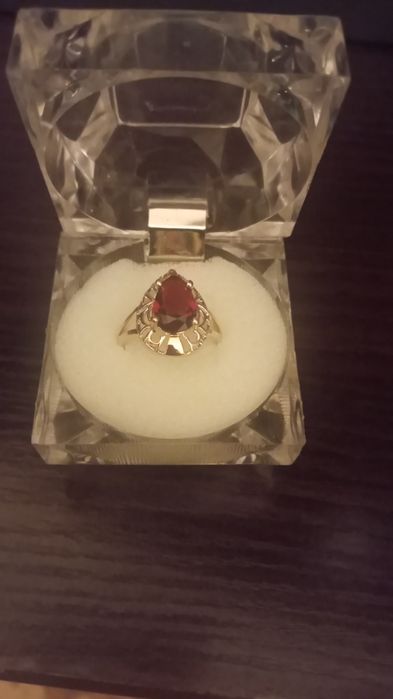 Кольцо серебряное с рубином