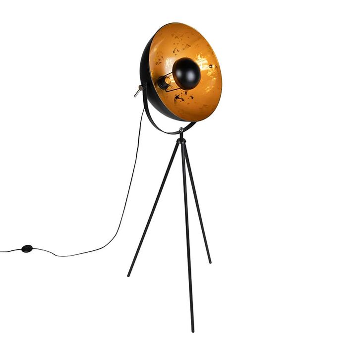 Lampă de podea industrială cu trepied negru - Magna 40 Eglip
