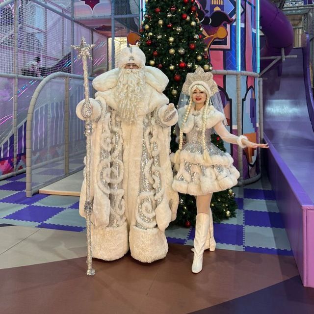 Новогодний подарок дедушка мороз и снегурочка