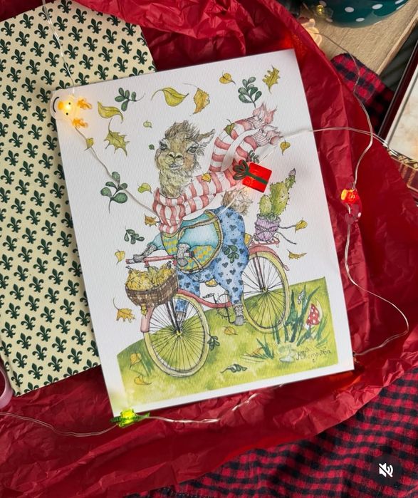 Ръчно рисувани картички с уникални илюстрации  за специални моменти.