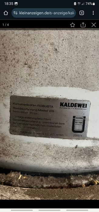 Boiler KALDEWEI 90L + Încălzitor diesel WALMU