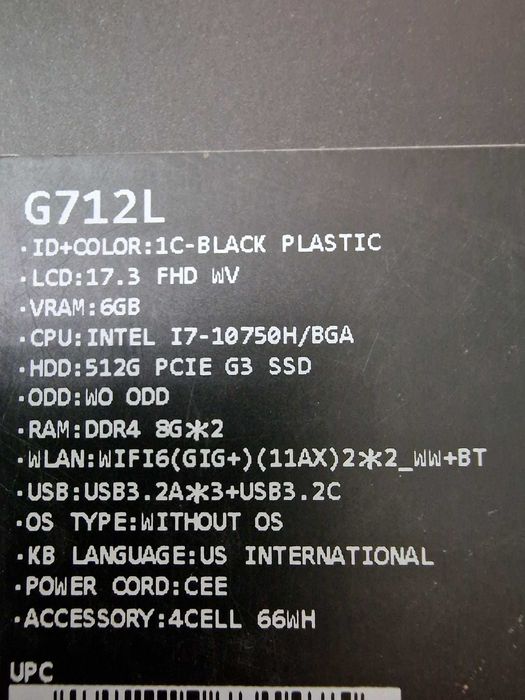 Laptop Gaming Asus ROG Strix G712LV