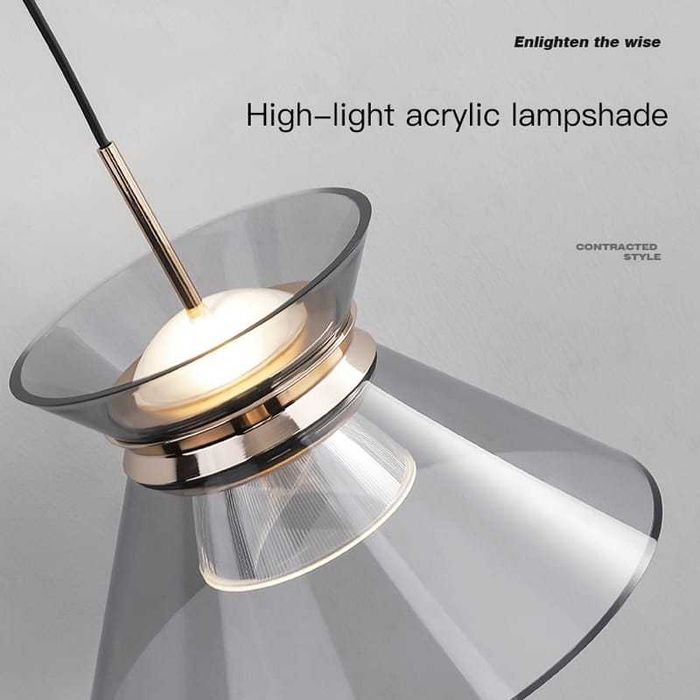 Подвесной светильник LED 20 см. для кухни, спальни, дома. Минимализм.