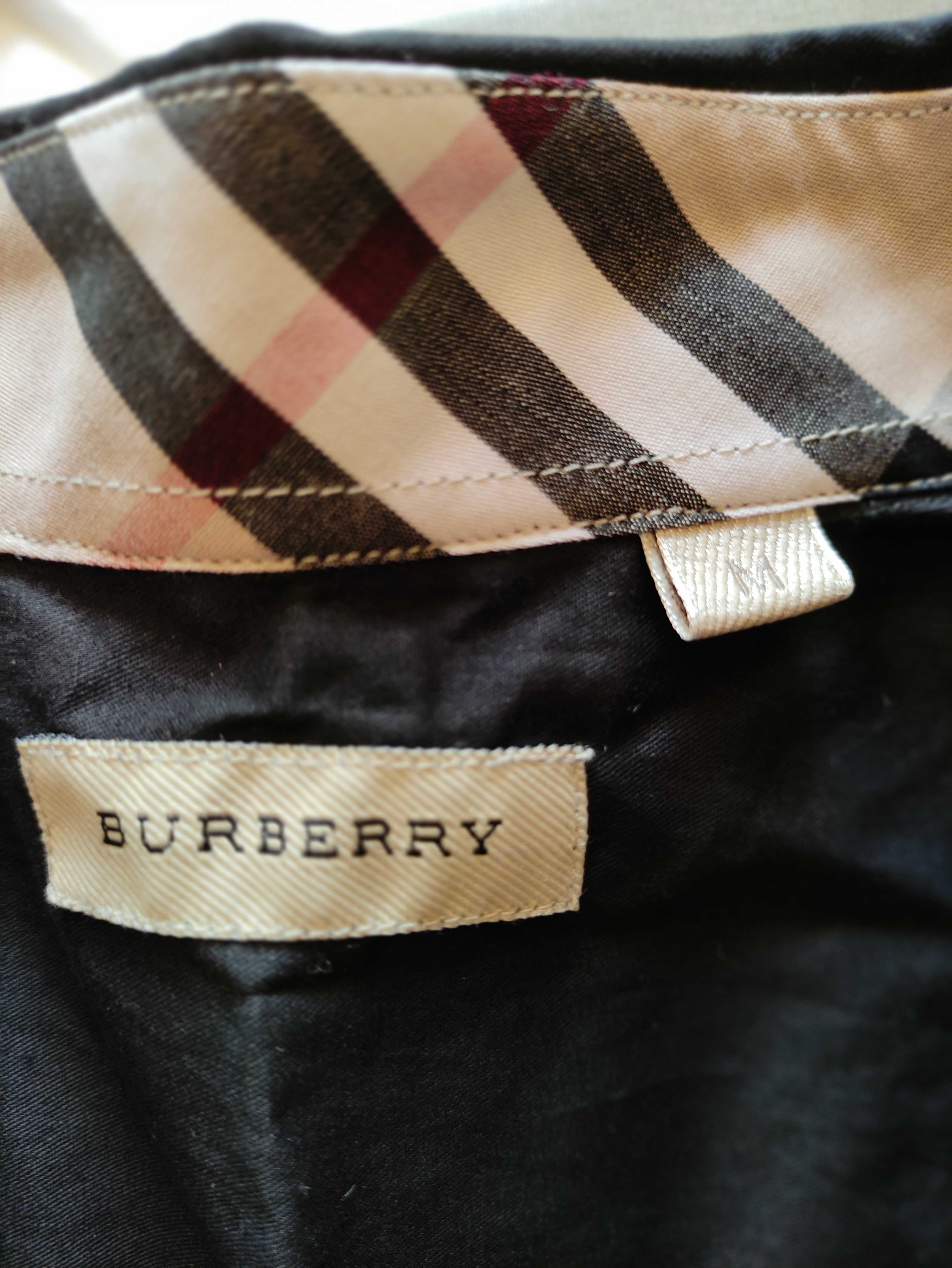 Вurberry London нова мъжка черна риза с къс ръкав