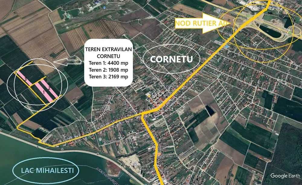 Proprietar - Terenuri Cornetu – doar 6 euro/mp - Aproape de A0