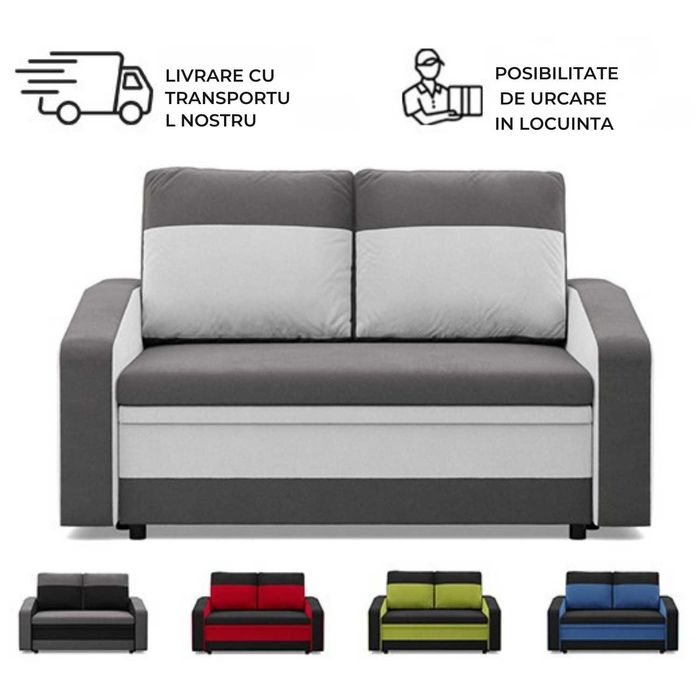Canapea 2 locuri extensibila Orion 11 culori LIVRARE IN TOATA ROMANIA