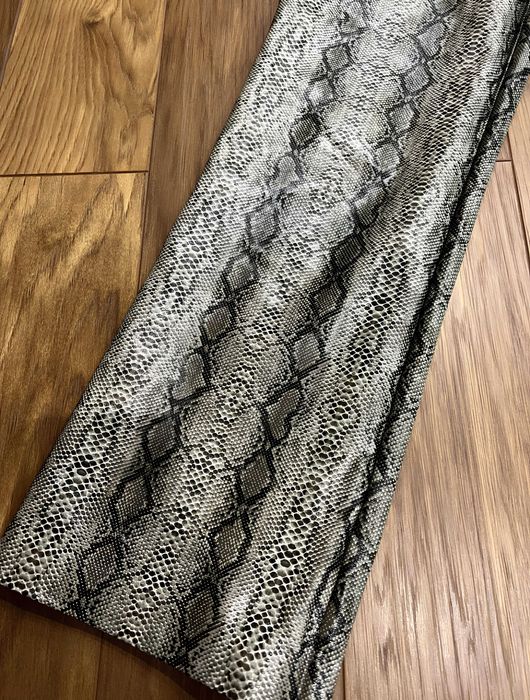 Дамски кожен змийски панталон "Зара" / "Zara", змийски принт, размер S