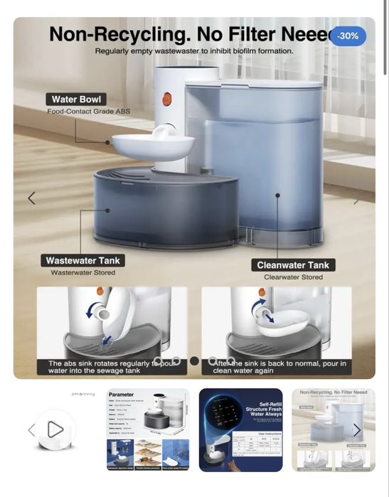 Fantana PetGravity Pisici / Caini