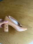 pantofi eleganti din piele, sidefati, toc 7.5 cm, marimea 40