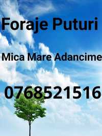 Foraje Puturi Apa calitate Adancime 10-28 M