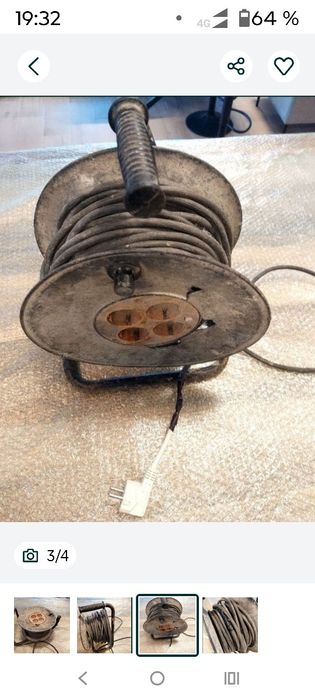 Prelungitor cu 4 prize si tambur cu protectie
Stare buna