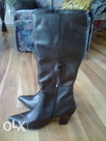 Cizme dama, noi, din piele