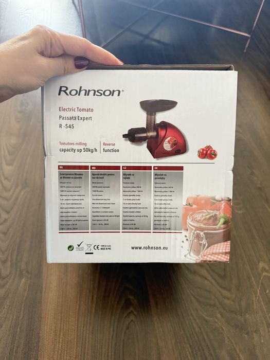 Masina electrica de tocat rosii ROHNSON NOUA