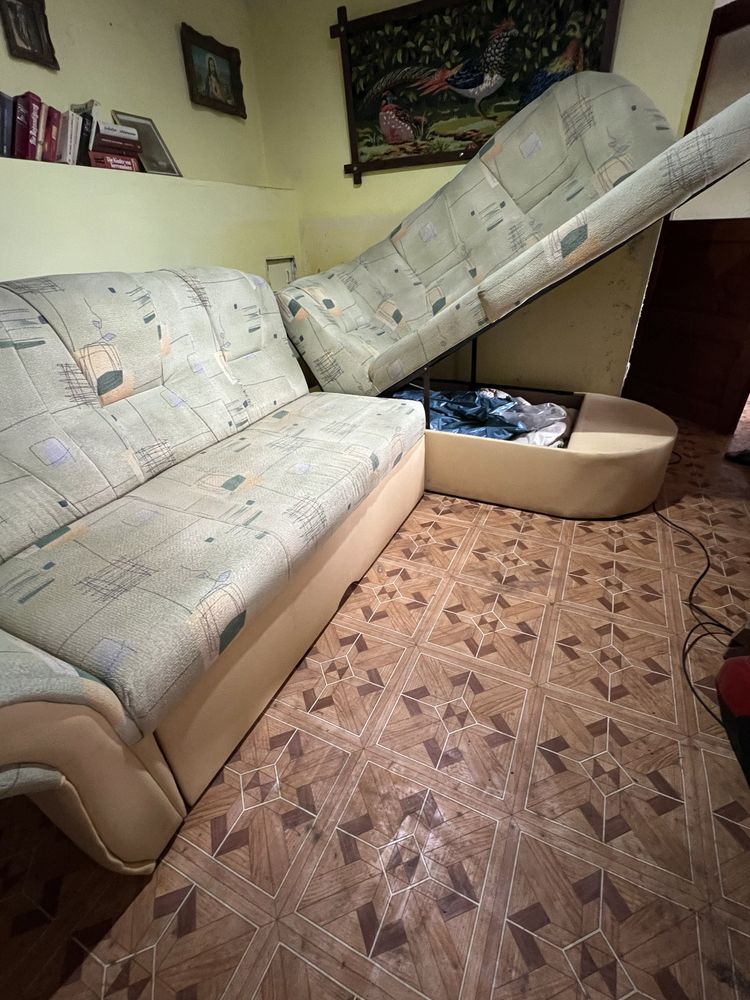 Vand coltar extensibil cu lada de depozitare