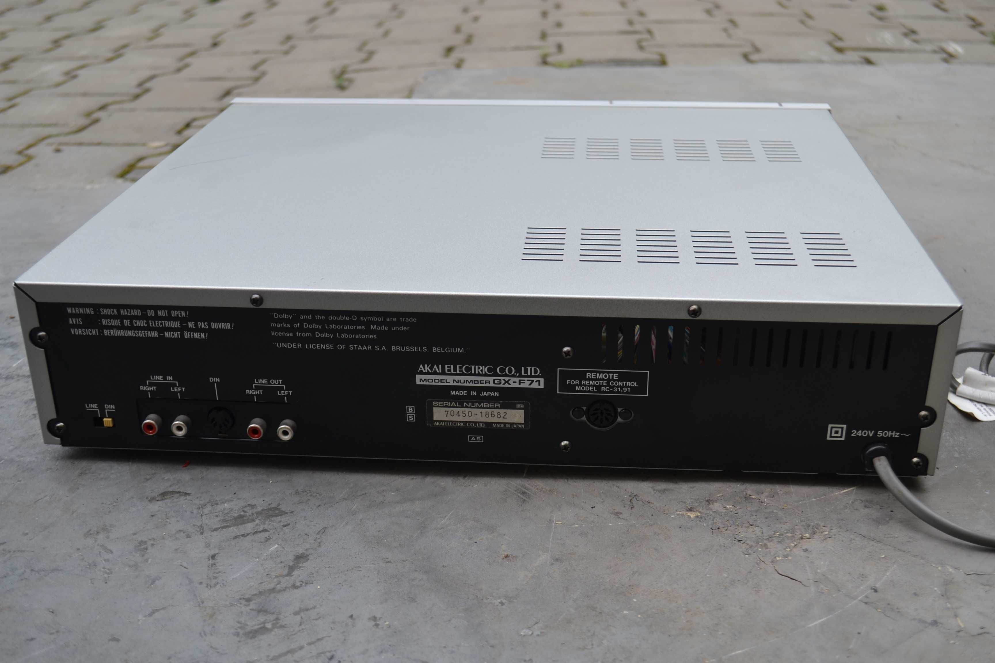 Deck Akai GX F 71 cu prospect si manual de utilizare