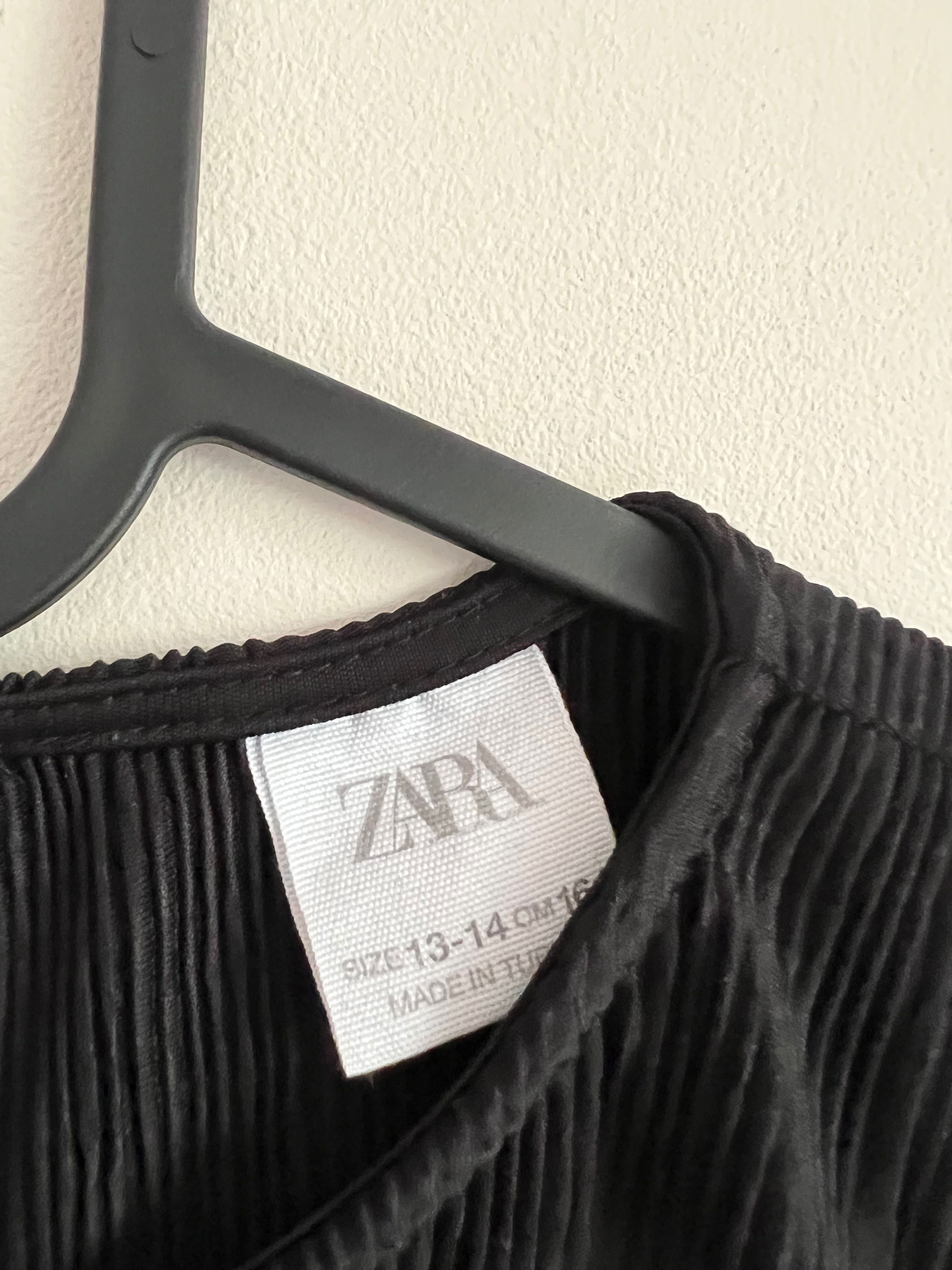 ZARA плисирана блуза с възел