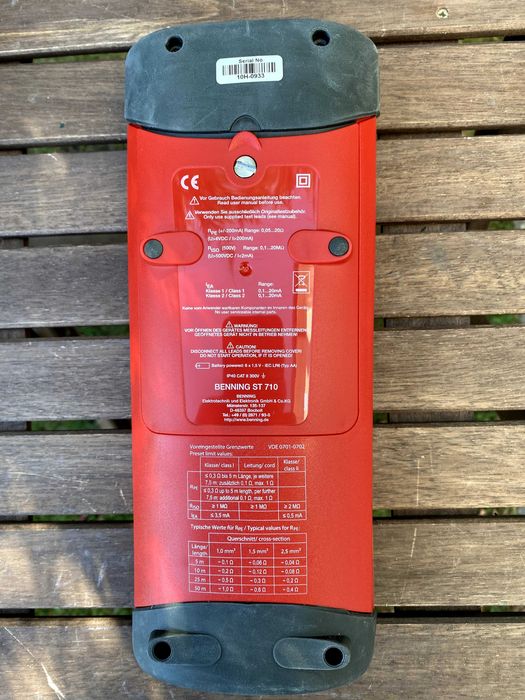 Benning ST 710 - Tester aparate electrice - Nou/Nefolosit/Cutie orig.