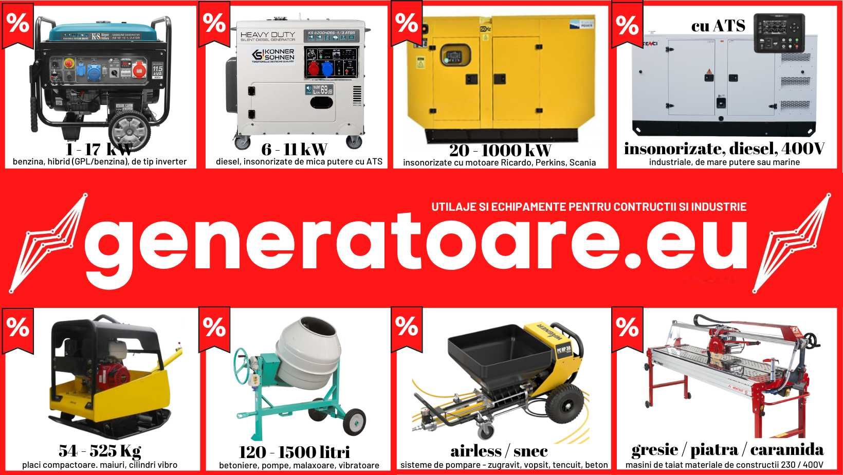 Generator diesel trifazat AGT 22 DSEA 400V 22kVA stationar insonorizat