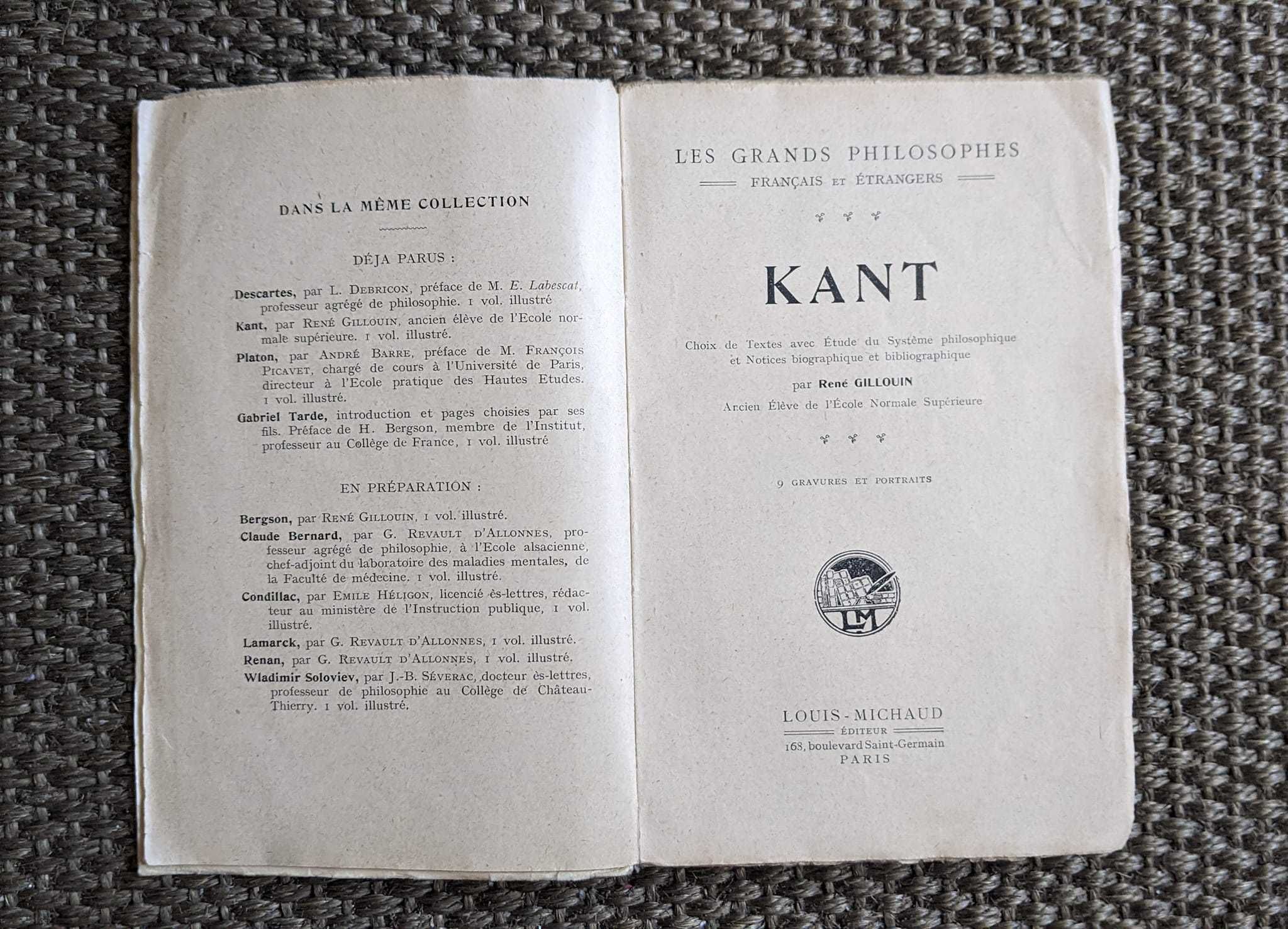 Les grands philosophes francais et etrangers KANT