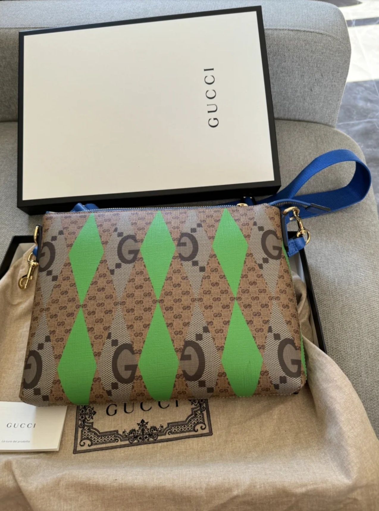 ПРОМО! GUCCI Canvas supreme-limited edition/ Clutch-limdted edition