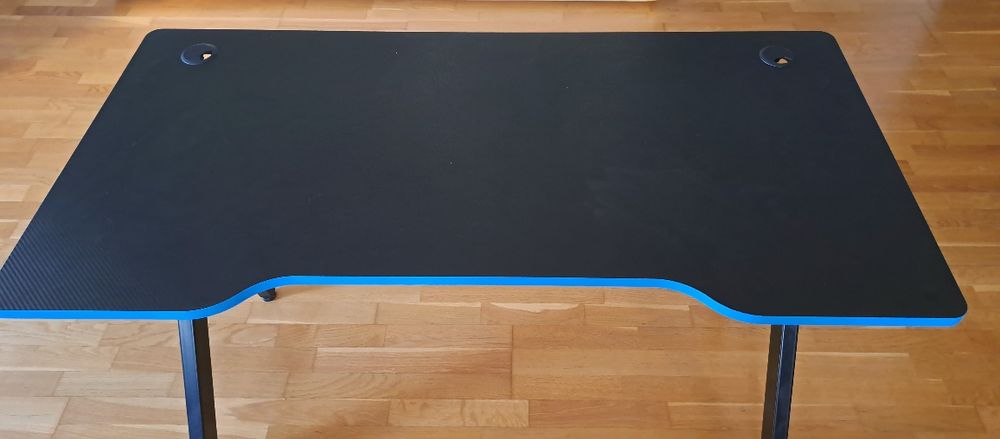 Birou Arka gaming, negru, 60×120cm, plus scaun birou cadou