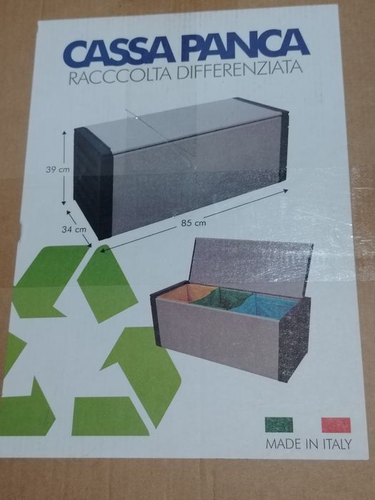 Cos de deseuri pentru gradina, gri, 85x34x40 cm,nou