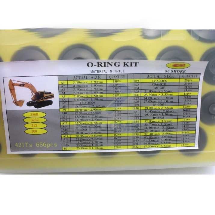 O пръстени комплект в кутия CAT - 656бр