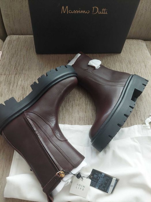 Massimo Dutti боти / ботуши от естествена кожа