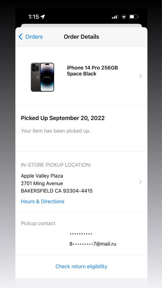 IPhone 14 Pro 256GB Space Black