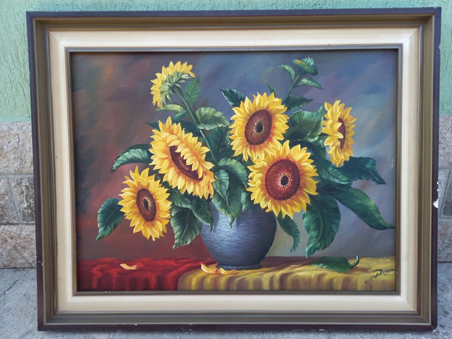 Tablou pictat pe pânză 80/60 cm deosebit