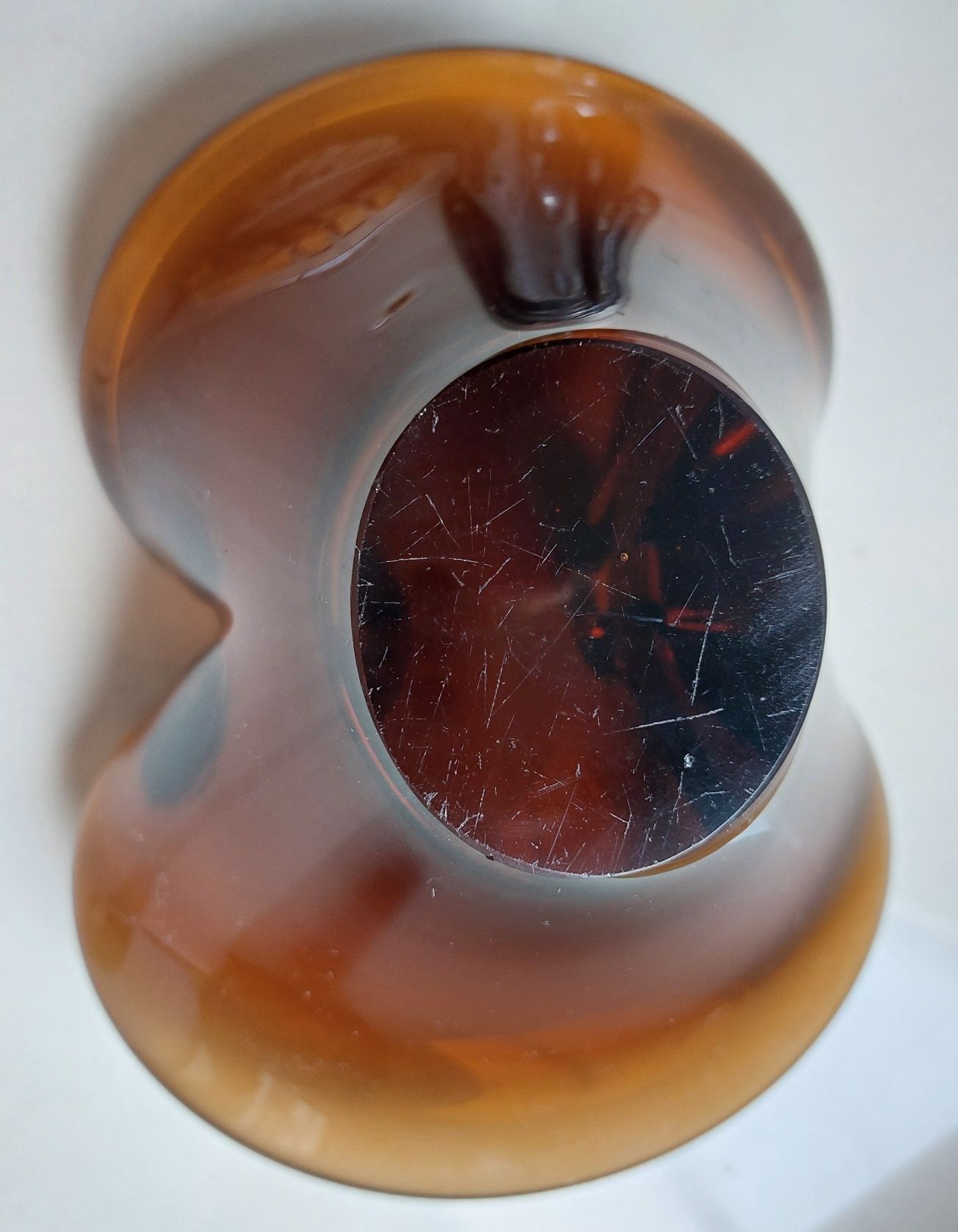 Вазочка Чешское медовое цветное стекло