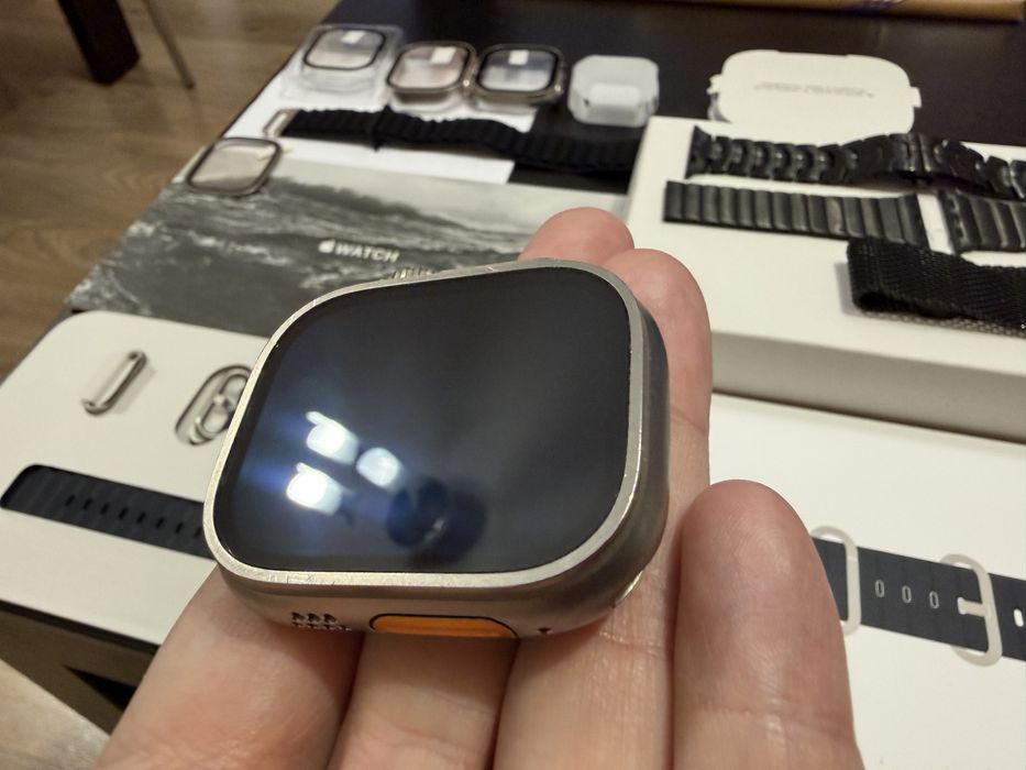 Apple Watch Ultra Titanium + Ocean Band Midnight Blue