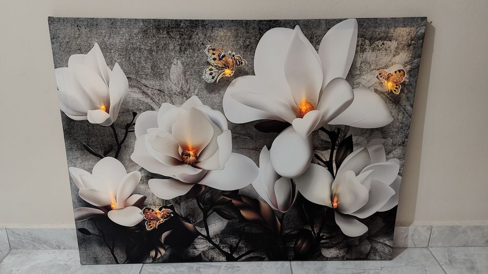 Светеща картина с LED осветление - водна лилия