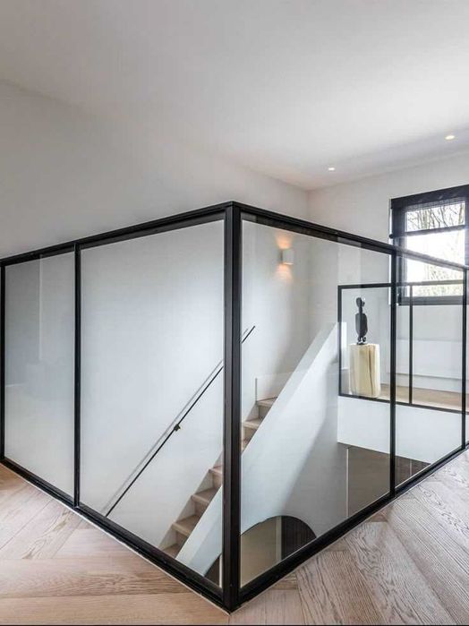 Стеклянные перила loft