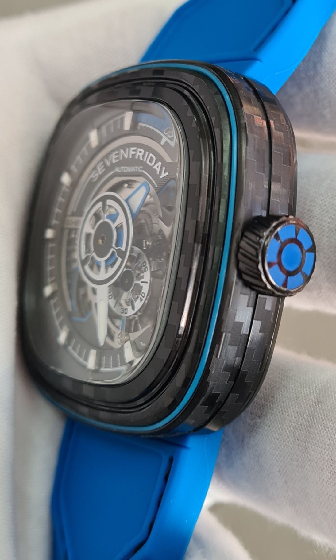 Ceas SevenFriday P3C/07 din fibra de Carbon