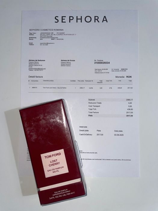 Parfum Tom Ford - Lost Cherry - 100ml