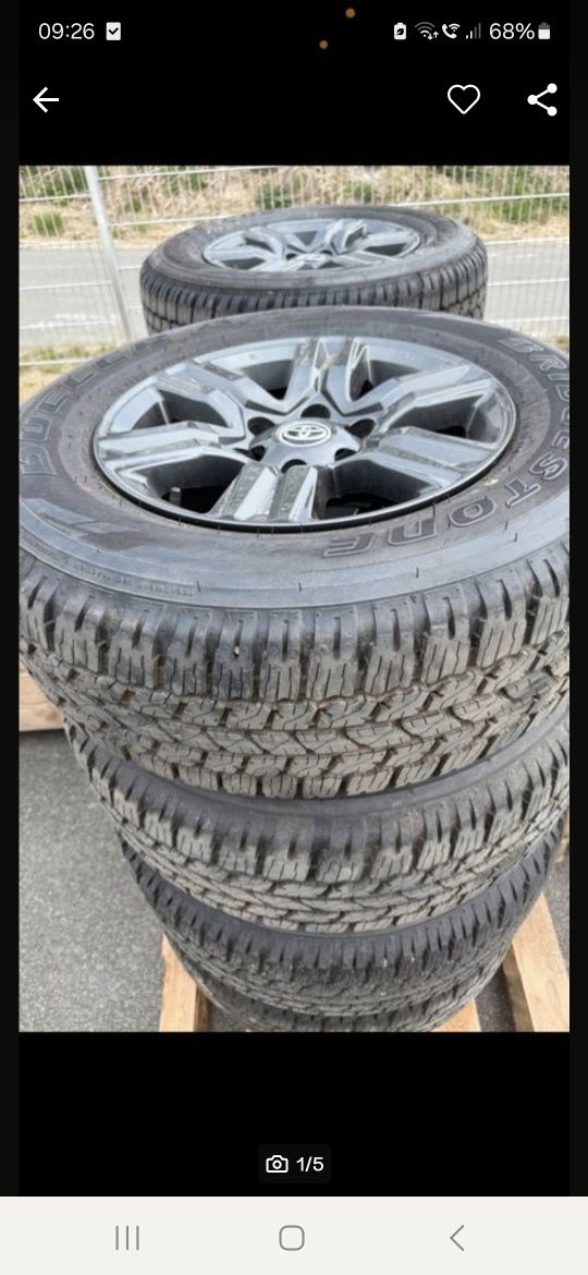 Roti Jante Noi Originale Toyota Hilux 265 60 18. 265 65 17