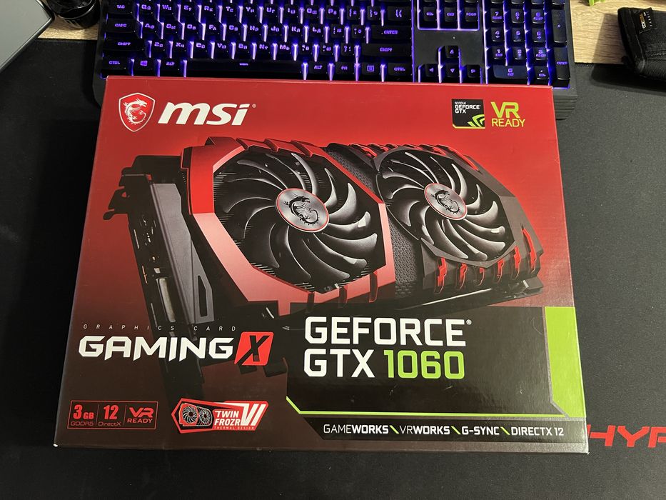 Видеокарта MSI GeForce GTX 1060 3GB GAMING X