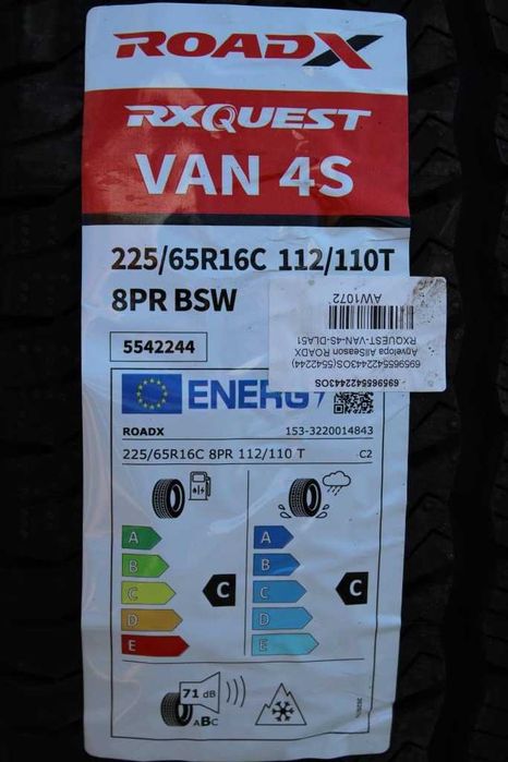 Anvelope noi 225/65 R16C RoadX, All Season