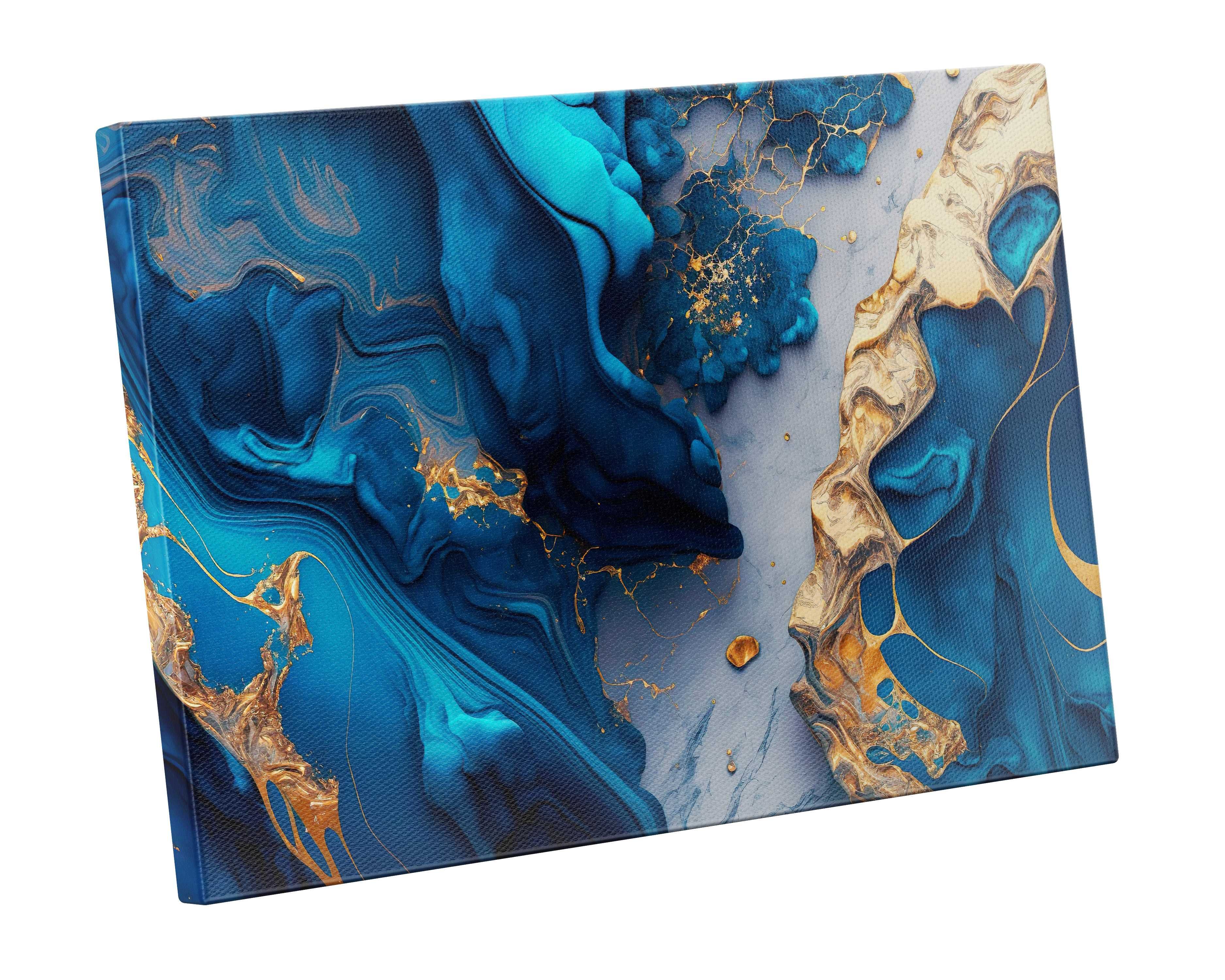 Tablou Canvas Abstract Golden Marble 100x70cm