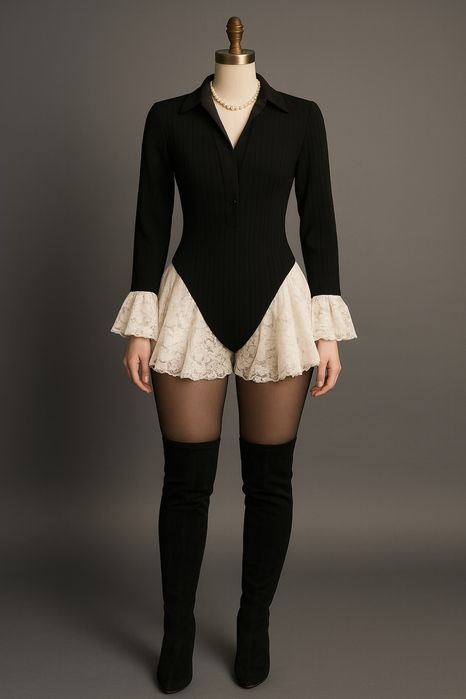 Rochie tip body cu dantelă