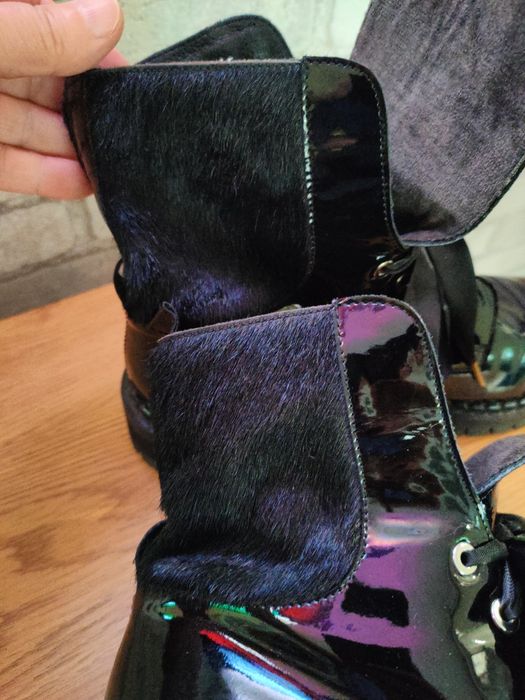 Ботуши EVA MINGE-40 номер,Естествена кожа лак